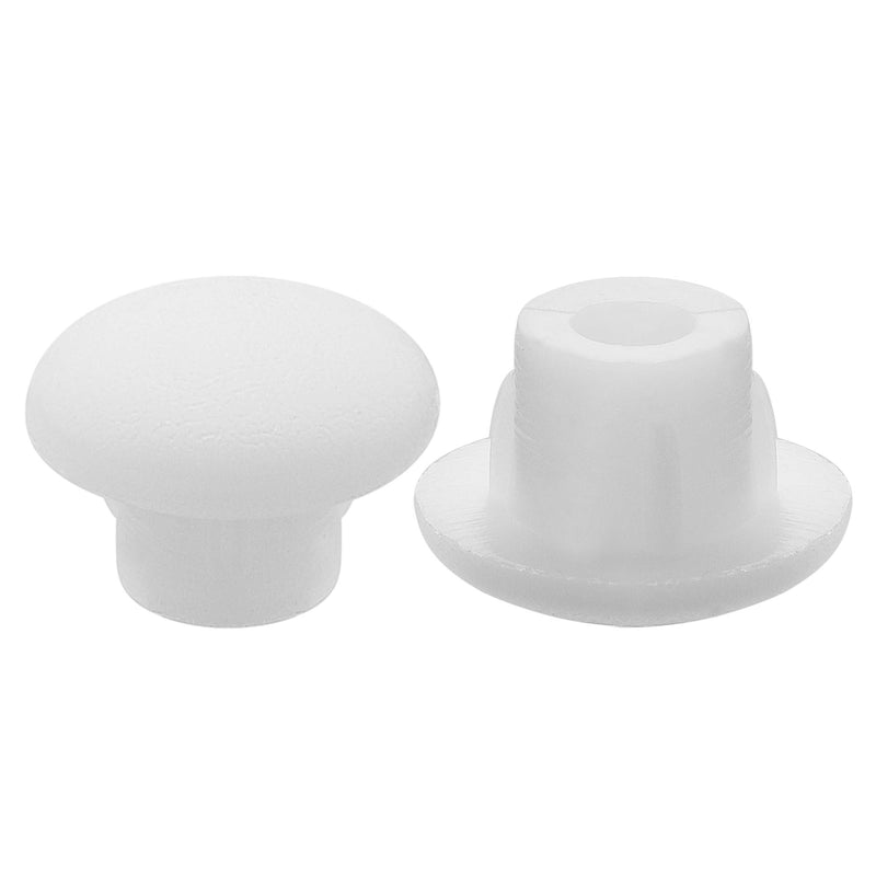 [Australia - AusPower] - Bluecell Pack of 300pcs 5mm / 3/16" Plastic Hole Plug Button Top for Cabinet Cupboard Shelf (5mm, White) 