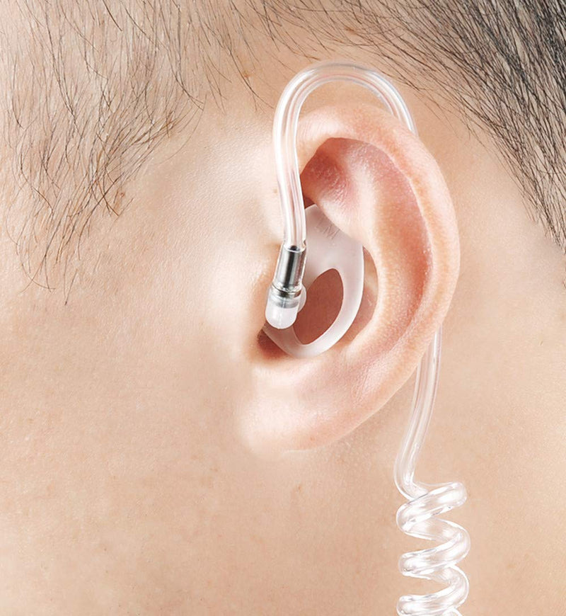 [Australia - AusPower] - Ear Mold Earpiece for Two-Way Radio Acoustic Tube Earmold Audio Kits Surveillance Headset Earbud Ears Molds((2 Pairs,Large) 