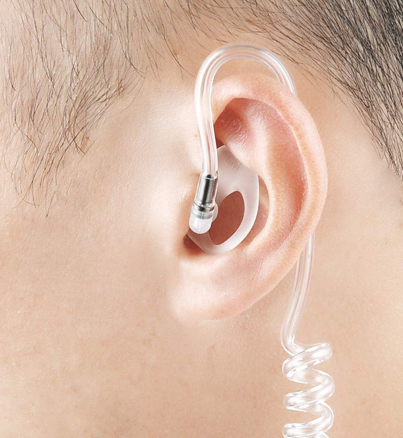 [Australia - AusPower] - Radio Ear Mold for Two-Way Radio Acoustic Tube Earpiece Earmold Audio Kits Surveillance Headset Earbud Ears Molds(2 Pairs,Medium) 