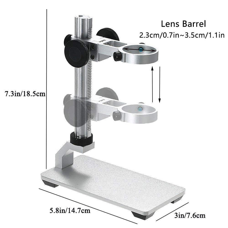 [Australia - AusPower] - Bysameyee USB Microscope with Liftable Upgraded Metal Stand & Portable Carrying Case, Digital Microscope Endoscope Camera Compatible with Windows Mac Android Phones 