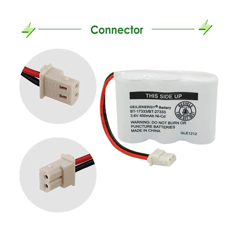 [Australia - AusPower] - Geilienergy BT-17333 BT-27333 Handset Telephone Rechargeable Battery 2/3AA 3.6V NI-CD Cordless Phone Battery Compatible with Vtech BT17333 BT27333 BT-17233 BT17233 BT-163345 CS5121 (Pack of 1) 1PCS BT17333 Battery 