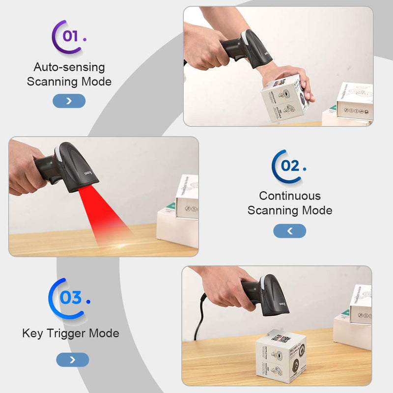 [Australia - AusPower] - Eyoyo USB QR 2D Barcode Scanner, Handheld Wired Bar Code Reader PDF417 Data Matrix for Mobile Payment, Pos System, Supermarket Inventory Management, Plug and Play, Extra Long USB Cable 