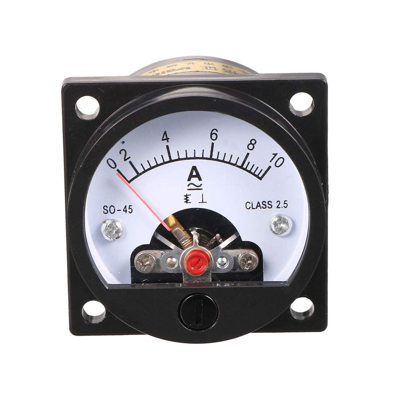 [Australia - AusPower] - uxcell Class 2.5 Accuracy AC 0-10A Round Analog Panel Meter Ammeter Black 