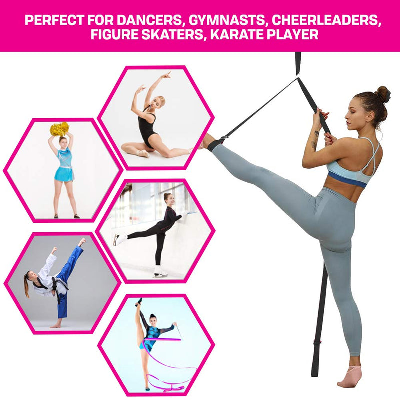 [Australia - AusPower] - TTolbi Leg Stretcher: Stretching with Door Stretch Strap for Flexibility | Splits Trainer : Dance Equipment for Stretching in Ballet, Cheerleading, Gymnastics Black 