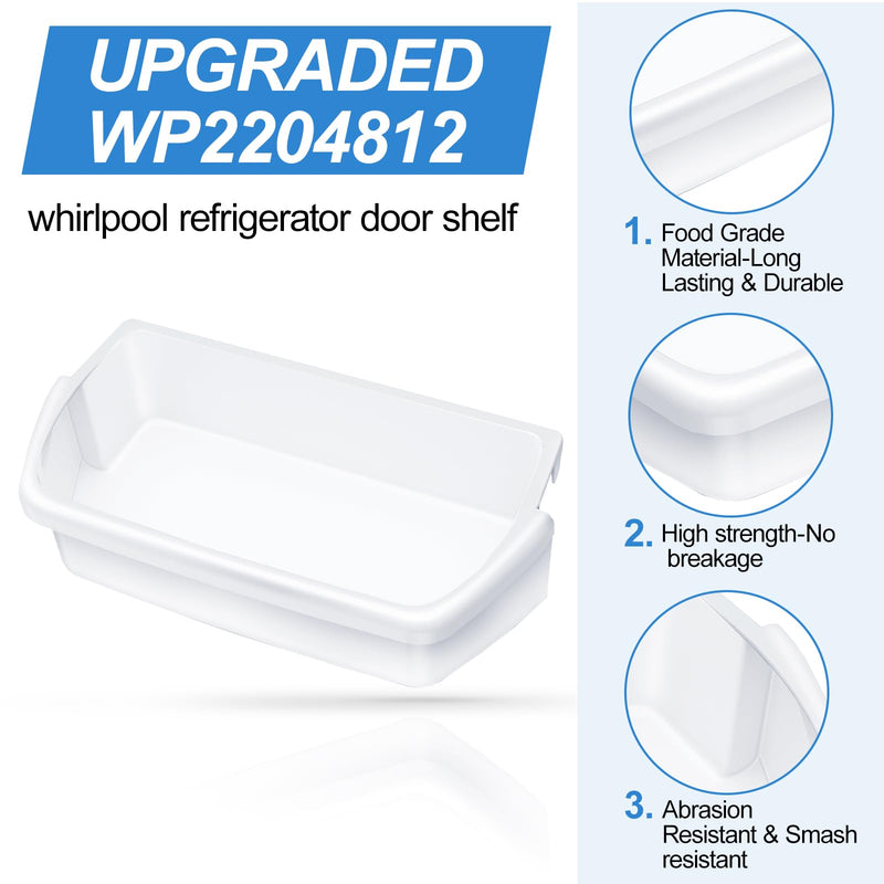 [Australia - AusPower] - UPGRADED WP2204812 Refrigerator Door Shelf Bin Replacement Compatible With Whirlpool Refrigerator Door Shelf, 2204812 Shelf for Kenmore Refrigerator Parts AP6006531 PS11739606 WRT311FZBM00 Door Shelf 