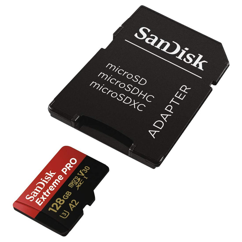 [Australia - AusPower] - SanDisk Extreme Pro SDXC UHS-I U3 A2 V30 128GB + Adapter, SDSQXCY-128G-GN6MA 