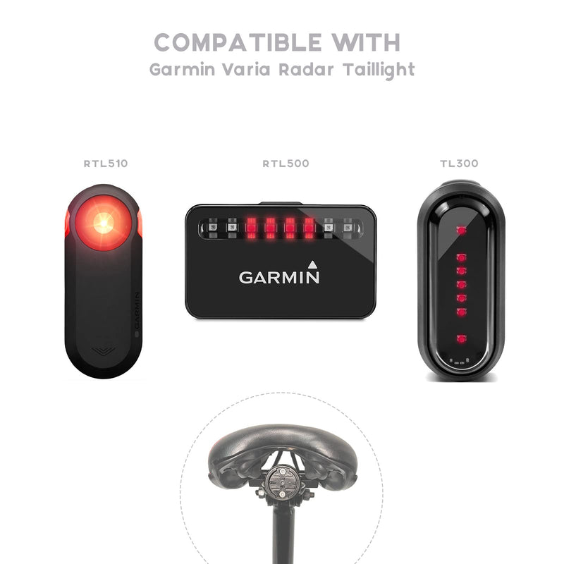 [Australia - AusPower] - VEXPLO Cycling Mount for Garmin Varia Mount RTL510, RTL515 and TL300 Varia Rearview Radar or Tail Light, Solid All Metal Mount for Garmin Varia Under Bike Seatpost 