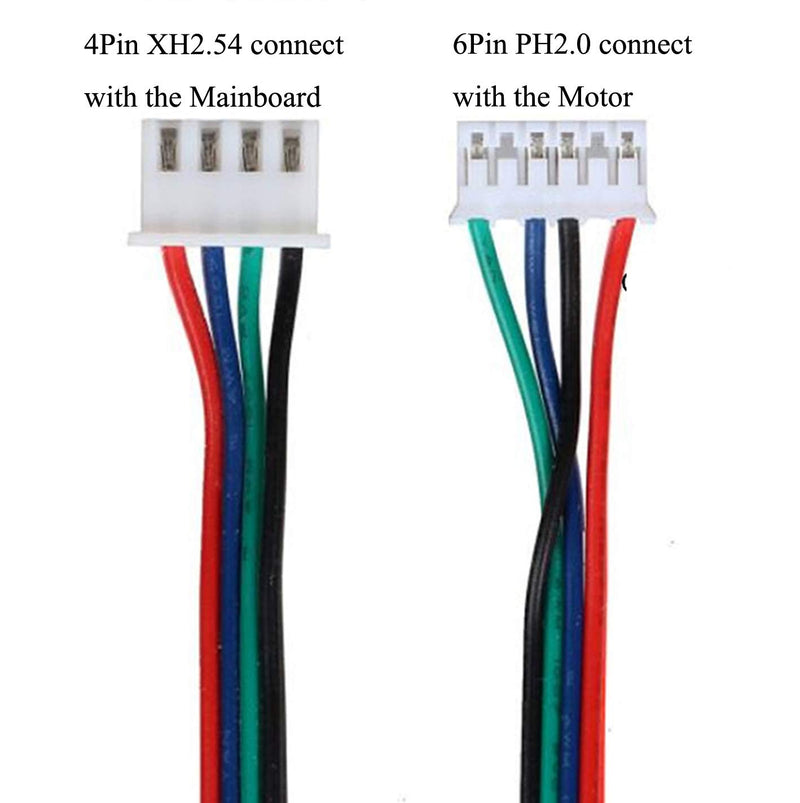 [Australia - AusPower] - 6Pcs 1.5M/4.9ft Stepper Motor Cables XH2.54 4Pin to 6Pin White Terminal Paralled Motor Wires for 3D Printer Stepper Motor 