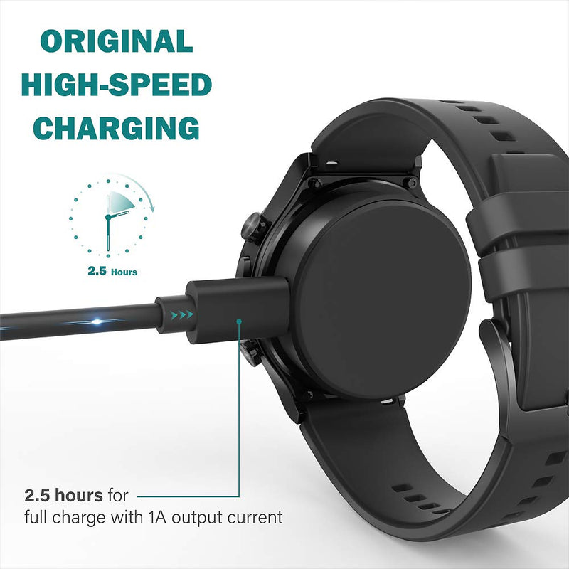 [Australia - AusPower] - TUSITA Magnetic Charger Compatible with Huawei Watch GT 2 Pro, Watch 3, Watch 3 Pro,Watch GT3 46mm 42mm, Watch GT Runner, Watch D - USB Charging Cable 3.3ft 100cm - Smartwatch Accessories Black 