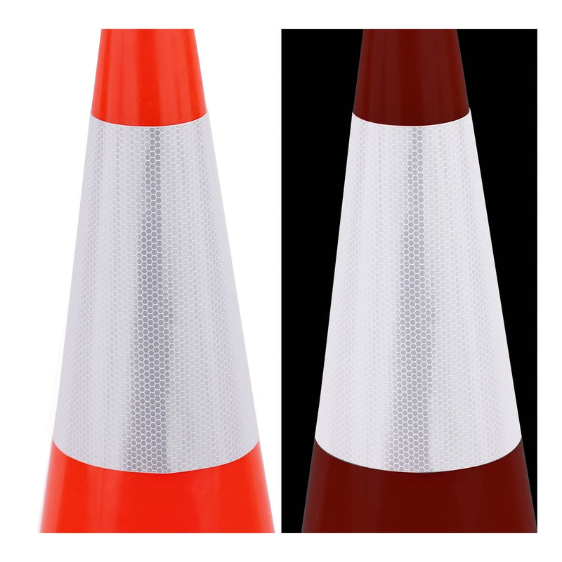[Australia - AusPower] - [4 Pack] Traffic Safety Cones Reflective Collars 4 Pack White 