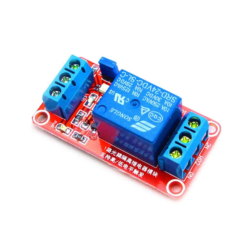 [Australia - AusPower] - HiLetgo 2pcs DC 24V 1 Channel Relay Module with OPTO Isolation Support High or Low Level Triggle 