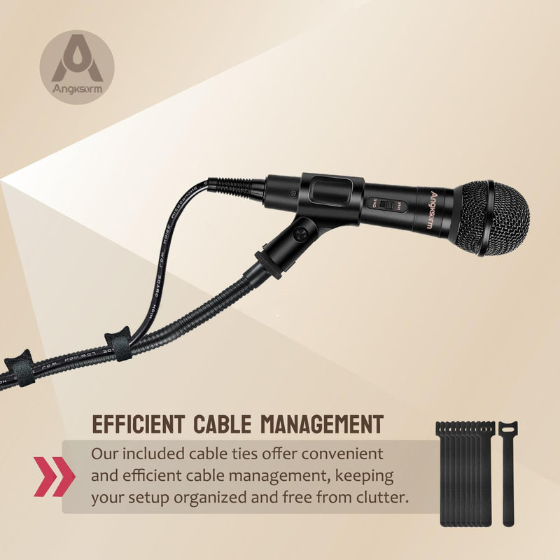 [Australia - AusPower] - Angksorm 24" Flexible Gooseneck Microphone Stand with Desk Clamp for Podcasting Streaming Radio Broadcast Studio 