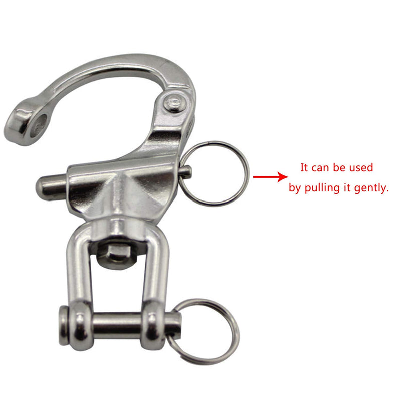 [Australia - AusPower] - NRC&XRC Pair Jaw Swivel Snap Shackle 316 Stainless Steel for Sailboat Spinnaker Halyard &Diving 