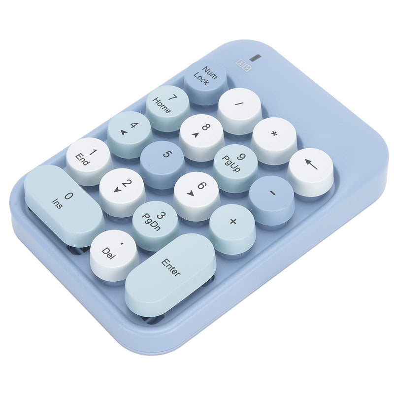 [Australia - AusPower] - Numeric Keypad, 2.4GHz Wireless Number Pad 18-Keys Colorful Chocolate Keycap Mini Portable Numeric Keyboard for Financial Accounting, for Windows XP/Win7/Win8/Win10/IOS(Sky Blue) 
