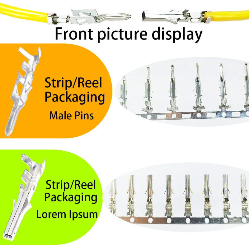 [Australia - AusPower] - Gikfun 100Pairs 18-24AWG Male and Female Wire Pins Connectors for 4.2mm Pin Terminals Housing Jumper Wire Cable DIY Kit EK1963 