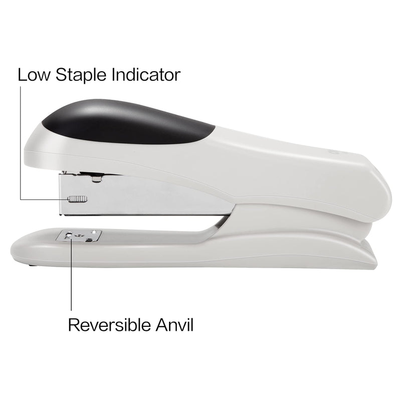 [Australia - AusPower] - Deli Stapler Value Pack, Desktop Staplers, Office Stapler, 20 Sheet Capacity, Includes Staples & Staple Remover, White Stapler with Staples and Remover B - White 