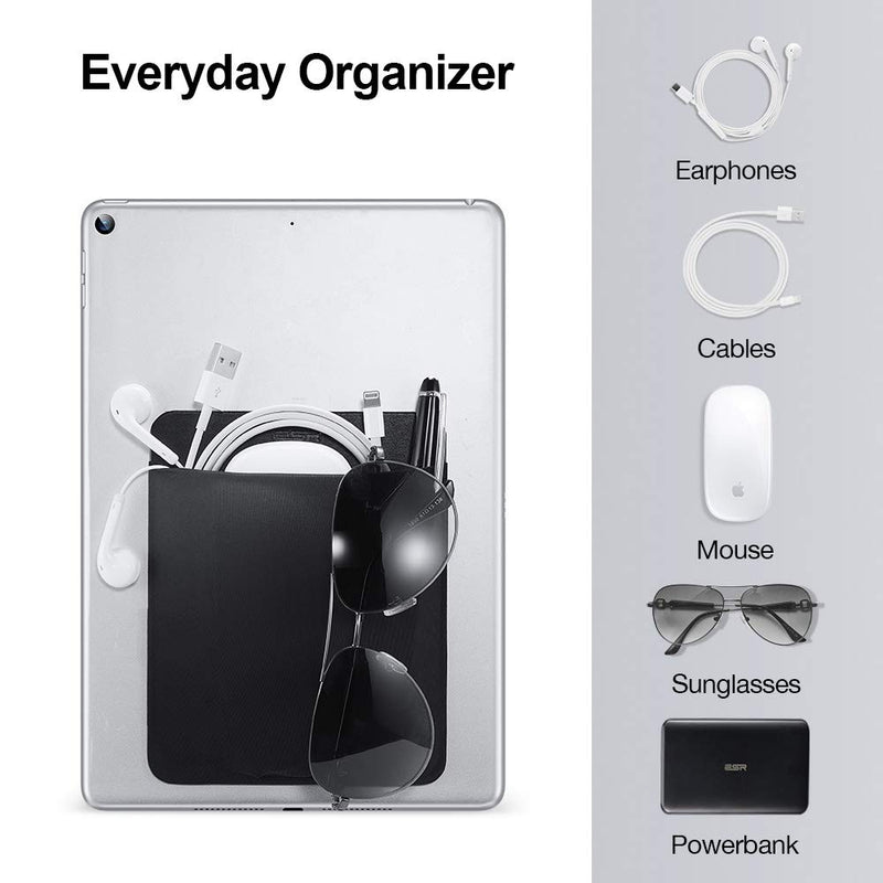 [Australia - AusPower] - ESR Portable External Hard Drive Carrying Case, Pouch Holder for Computer Accessories, Sleeve Storage Organizer for Battery Pack, Wireless Mouse, Cables, and Earphones - Black 