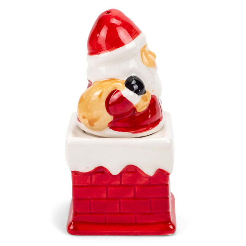 [Australia - AusPower] - Transpac Down the Chimney Red and White 5 Inch Ceramic Salt and Pepper Shaker Set 