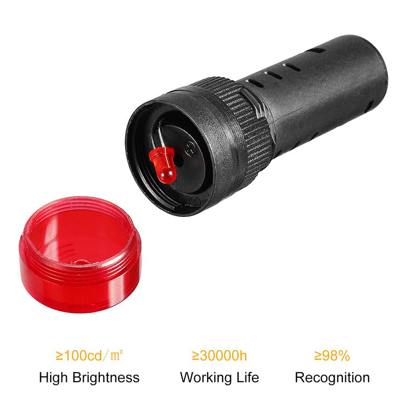 [Australia - AusPower] - uxcell 3Pcs Red Indicator Light with Buzzer AC/DC 24V, 16mm Panel Mount Flashing Alarm, for Electrical Control Panel, HVAC, DIY Projects 