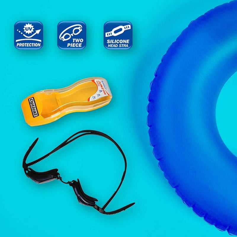 [Australia - AusPower] - Sight Swimming Goggles Junior Kids Children Black UV Tint by Sports World Vision +1.00 
