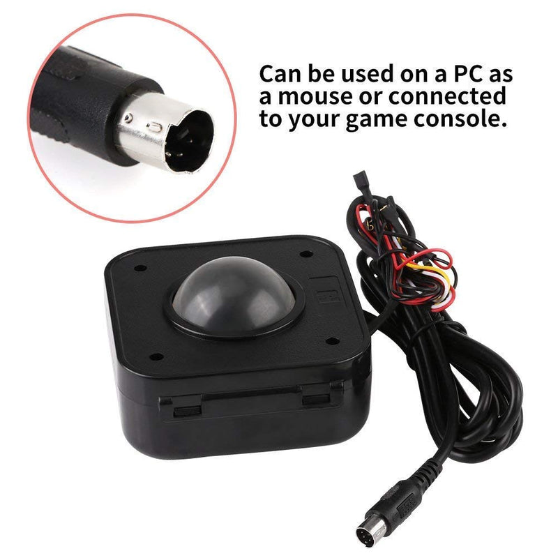 [Australia - AusPower] - Arcade Trackball Mouse,4.5cm Lighted Illuminated Round LED Trackball Mouse PS/2 PCB Connector for Arcade 