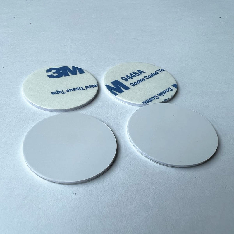 [Australia - AusPower] - YARONGTECH RFID Sticker 13.56 mhz Tag Coin Round PVC Material 0.9mm Thick (Pack of 10) 