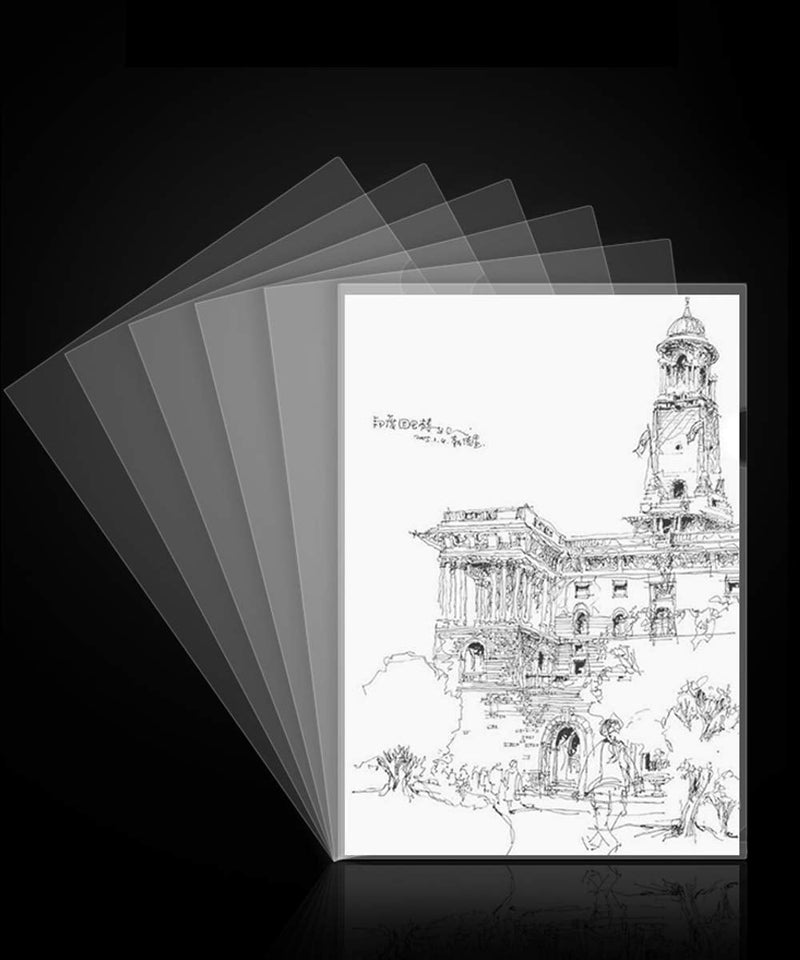 [Australia - AusPower] - Fyess 50PCS Clear Plastic Document Folders, US Letter/ A4 Size 14C (1.4mm) Thick Clear Transparent Document Folders Copy Safe Project Pockets Lightweight Plastic Paper Jacket Sleeve Folders 