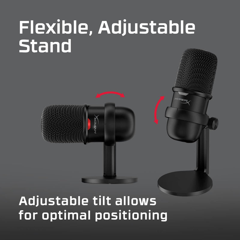 [Australia - AusPower] - HyperX SoloCast – USB Condenser Gaming Microphone, for PC, PS4, PS5 and Mac, Tap-to-Mute Sensor, Cardioid Polar Pattern, great for Gaming, Streaming, Podcasts, Twitch, YouTube, Discord Black 