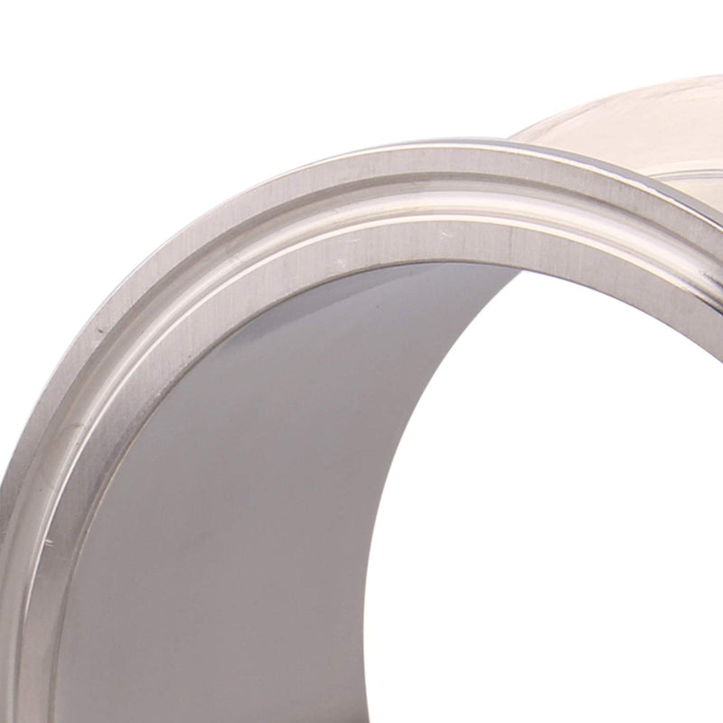 [Australia - AusPower] - DERNORD Sanitary Spool Tube with Clamp Ends,Stainless Steel 304 Seamless Round Tubing with 4 inch Tri Clamp Ferrule Flange (Tube Length: 2 Inch / 51MM) Tube Length: 2 Inch / 51MM 