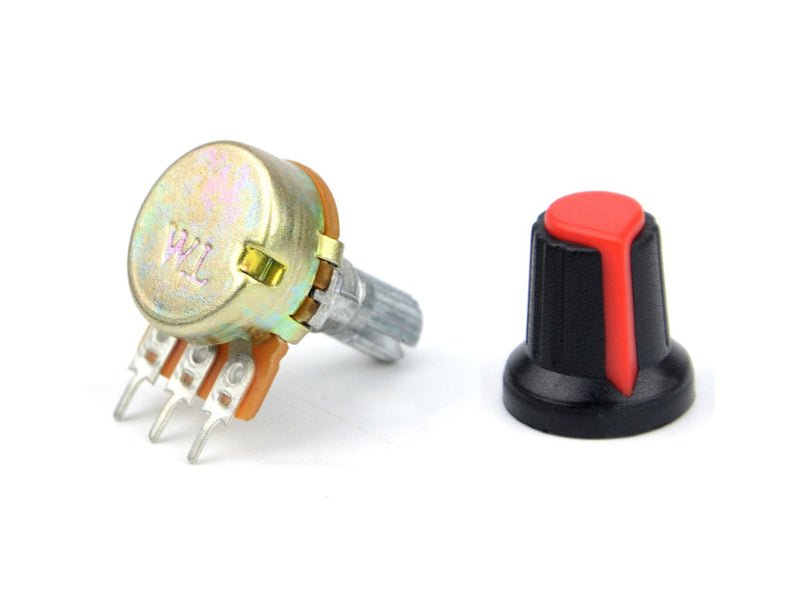 [Australia - AusPower] - WMYCONGCONG 27 PCS B1K B1K B2K B5K B10K B20K B50K B100K B500K B1M Ohm Potentiometer Assortment Kit Knurled Shaft Linear Rotary Taper Potentiometer Kit with Cap 