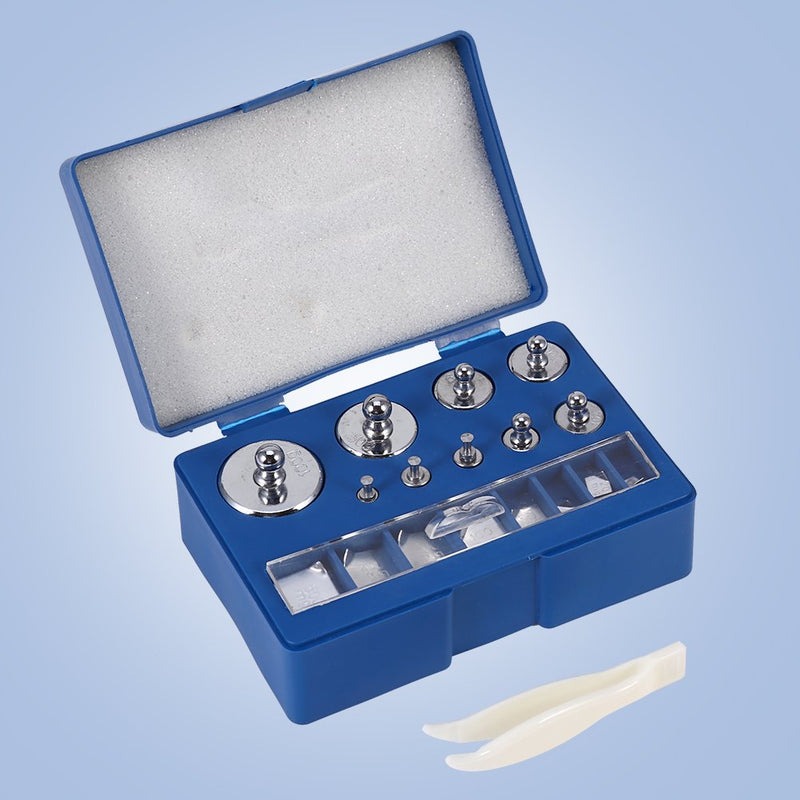 [Australia - AusPower] - Comprehensive 17Pcs 10mg-100g Grams No.45 Steel Weight Set Including Tweezers and Storage Box High Accuracy for Calibration Jewelry Scale 