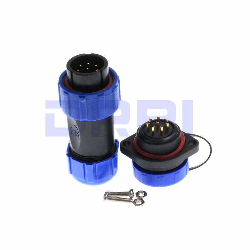 [Australia - AusPower] - DRRI SP21 8 Pole Waterproof Circular Aviation Connector Industrial Connector Adapter 8pole 