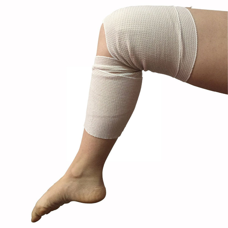 [Australia - AusPower] - ZJCCTO Elastic Bandage 2 Pack. 6 Inches Wide x (13 to 15 ft. when stretched) with Hook and Loop on Both Ends, Latex Free Bandage. Perfect Compression Wrap for Varicose Veins,Sprained Ankle 2 Count (Pack of 1) 