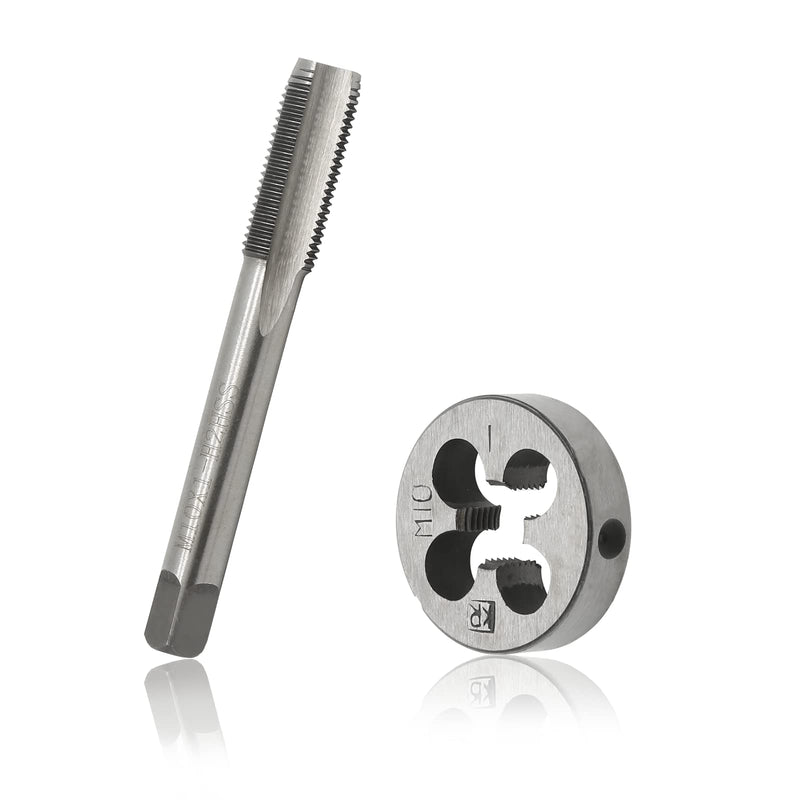 [Australia - AusPower] - Biaungdo M10 x 1mm Tap and M10 x 1mm Die Metric Right Hand Thread, HSS Right Hand Thread Tap and Die Set 