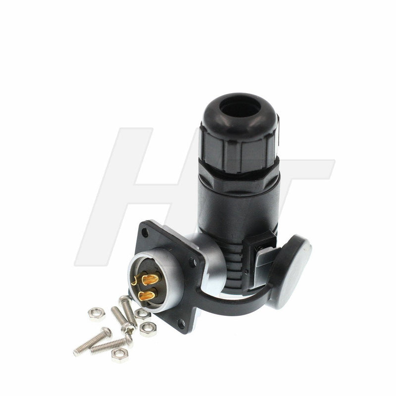 [Australia - AusPower] - HangTon LP20 3 Pin 30 Amp Power Connector Female Cable Plug Panel Male Socket Waterproof Electrical Gold Plated Connector 3-pin Female Plug and Male Socket 