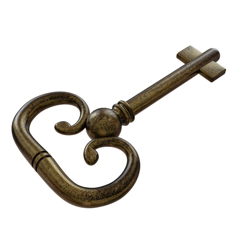 [Australia - AusPower] - KY-8B (D-1902) for Roll Top Desk Lock Key (Antique Brass) Antique Brass 