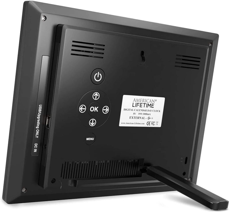 [Australia - AusPower] - 【New 2022】American Lifetime Day Clock Large Digital Clock Large Display with date and day of the week, Digital wall clock Large display Dementia products for elderly seniors,Clocks for Seniors (Black) Black 