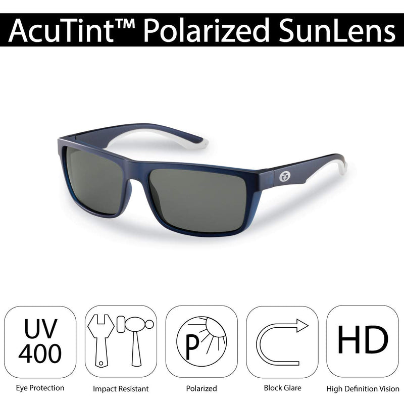 [Australia - AusPower] - Flying Fisherman 7879BSB Streamer Polarized Sunglasses Crystal Navy Frames/Smoke Lenses 
