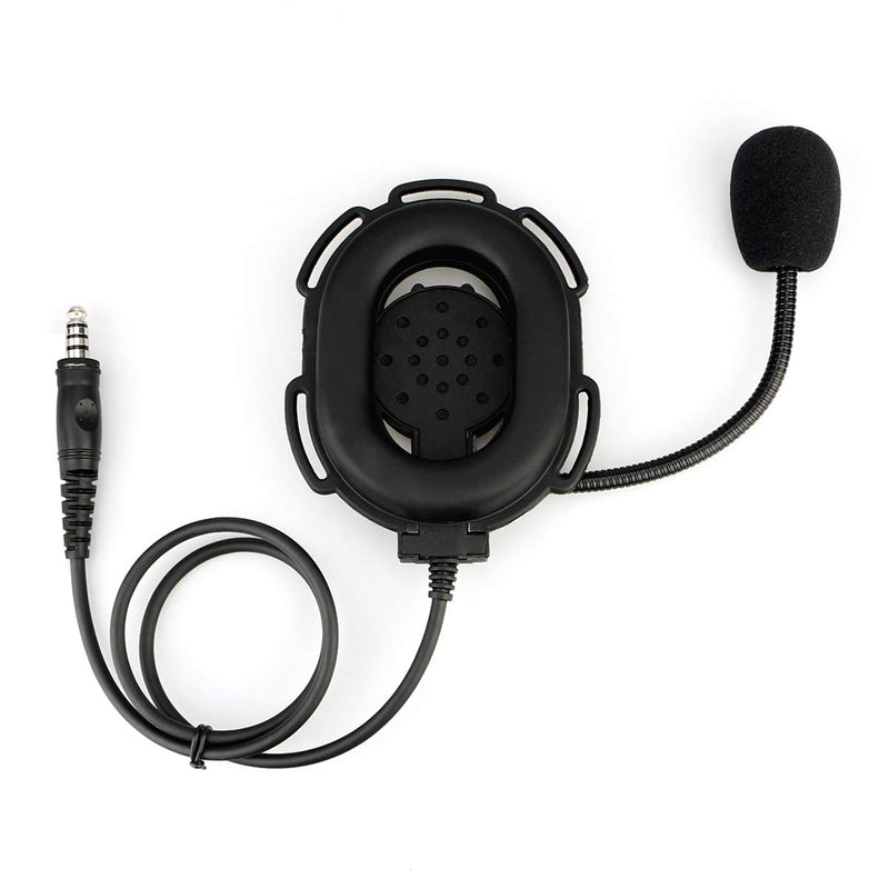 [Australia - AusPower] - Retevis Tactical Military Headset with Mic 2 Pin, Compatible with Retevis RT22 RT21 H-777 Baofeng UV-5R 888S pxton Walkie Talkie, Noise Reduction 2 Way Radio Headphone with Big PTT(1 Pack) 