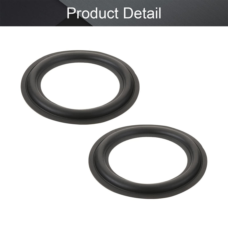 [Australia - AusPower] - Fielect 5 Inch Speaker Rubber Edge Surround Rings Replacement Parts for Speaker Repair or DIY 2pcs 5" 