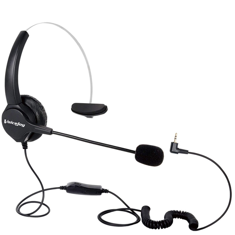 [Australia - AusPower] - VoiceJoy Headset Headphones with Volume+Mute Control+Standard 2.5mm Plug Jack for Cisco SPA Series Spa303 Spa504g and Other, Polycom Soundpoint IP 320 330, Grandstream, Linksys,Cortelco 