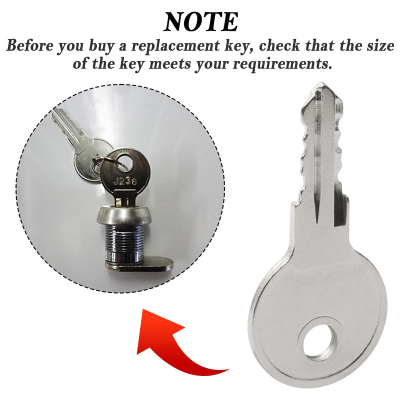 [Australia - AusPower] - J236-A J236 Key,New Door Lock Keys for Most Common Utility, Compartment, and Hatch Locks Used in The RV Industry(Silver - 2 pcs) 