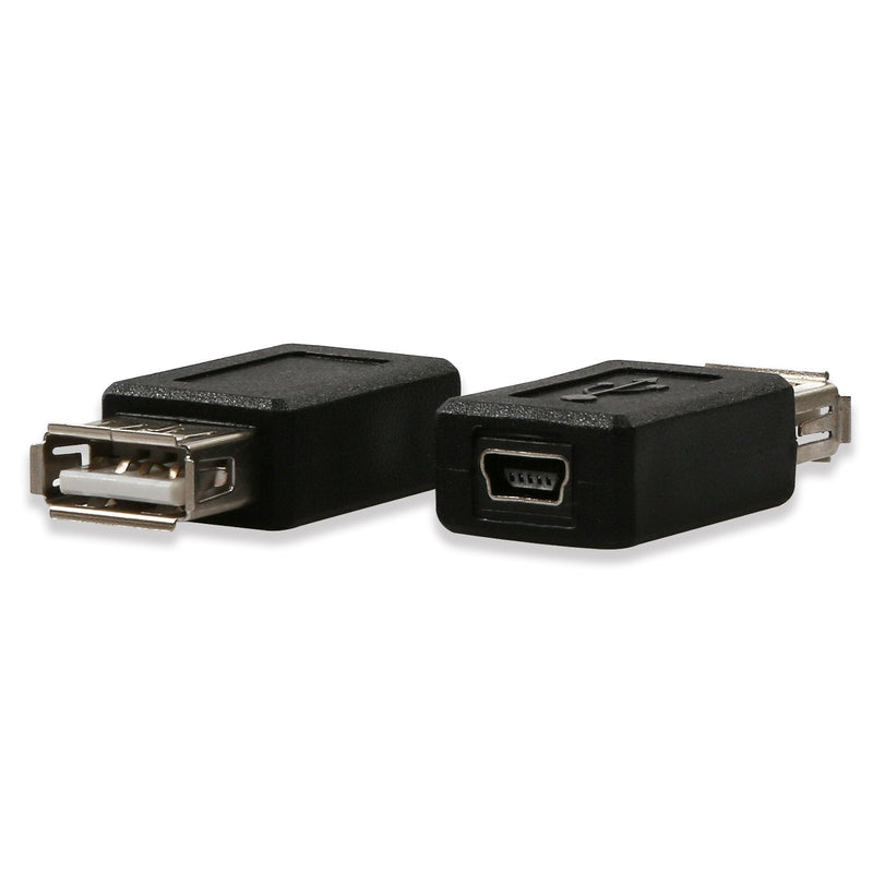 [Australia - AusPower] - Electop 2 Pack USB 2.0 A Female to USB B Mini 5 Pin Female Adapter Converter 