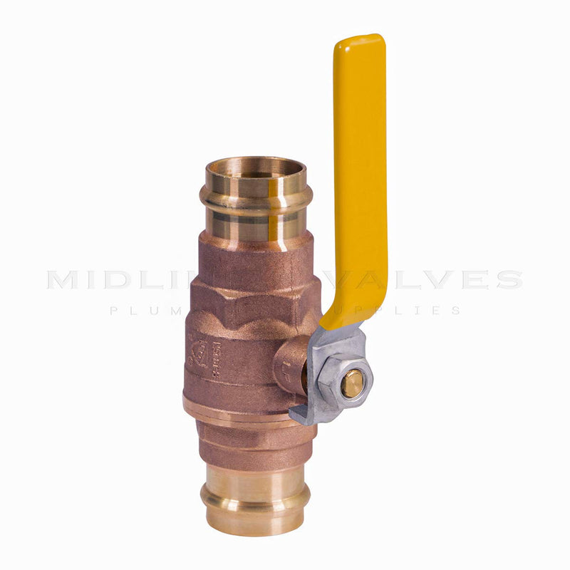 [Australia - AusPower] - Midline Valve 532VLV034 Double-O-Ring Press Ball Valve, with 3/4 in. Connections, Brass 3/4 in. Single Pack 