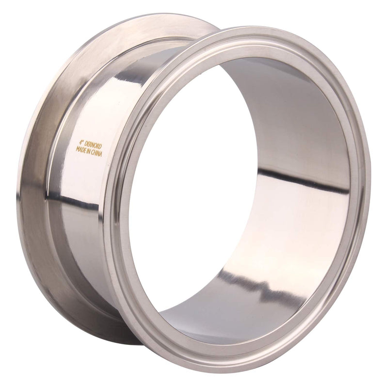 [Australia - AusPower] - DERNORD Sanitary Spool Tube with Clamp Ends,Stainless Steel 304 Seamless Round Tubing with 4 inch Tri Clamp Ferrule Flange (Tube Length: 2 Inch / 51MM) Tube Length: 2 Inch / 51MM 