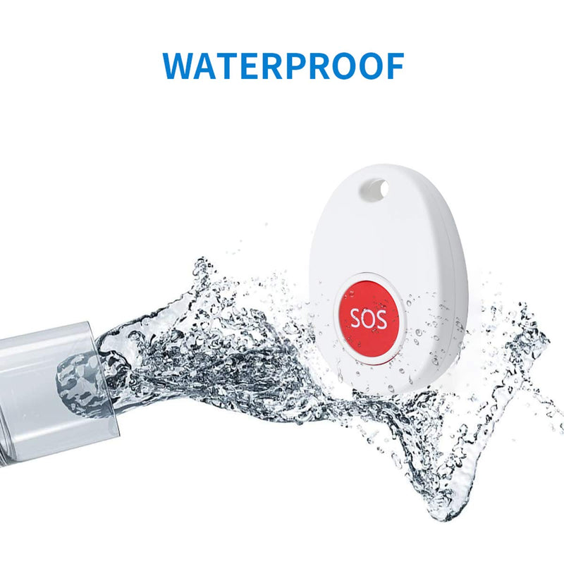 [Australia - AusPower] - CallToU Caregiver Call Button for Elderly at Home,Nurse Call Bell for Elderly Monitoring,Alert Button for Seniors 1 Battery Rechargeable Receiver 2 Call Button 2 call button + 1receiver 