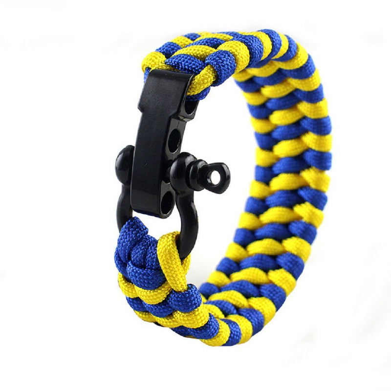 [Australia - AusPower] - Hewnda 10 Sets Stainless Steel Bow Shackle - of Alloy Umbrella Rope Buckle, Adjustable D Buckle Umbrella Rope Bracelet Buckle Survival U Shape （Black） 