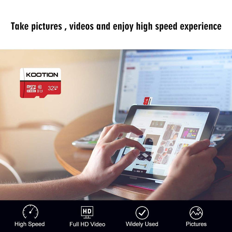 [Australia - AusPower] - KOOTION 32GB Micro SD Card 2-Pack Class 10 Micro SDHC Card UHS-I Memory Card Ultra High Speed TF Card, C10, U1, 32 GB 2×32GB 