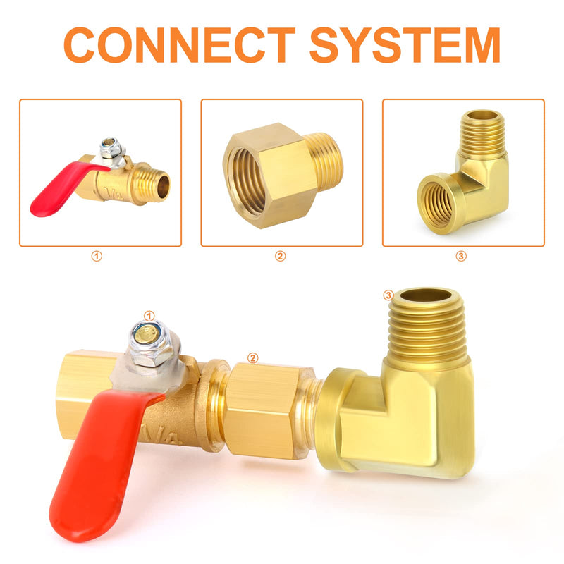 [Australia - AusPower] - GASHER 2pcs 90 Degree Barstock Street Elbow, 1/2 Inch NPT Male Pipe to 1/2 Inch NPT Female Brass Pipe Fitting 1/2" MNPT - 1/2" FNPT 2 
