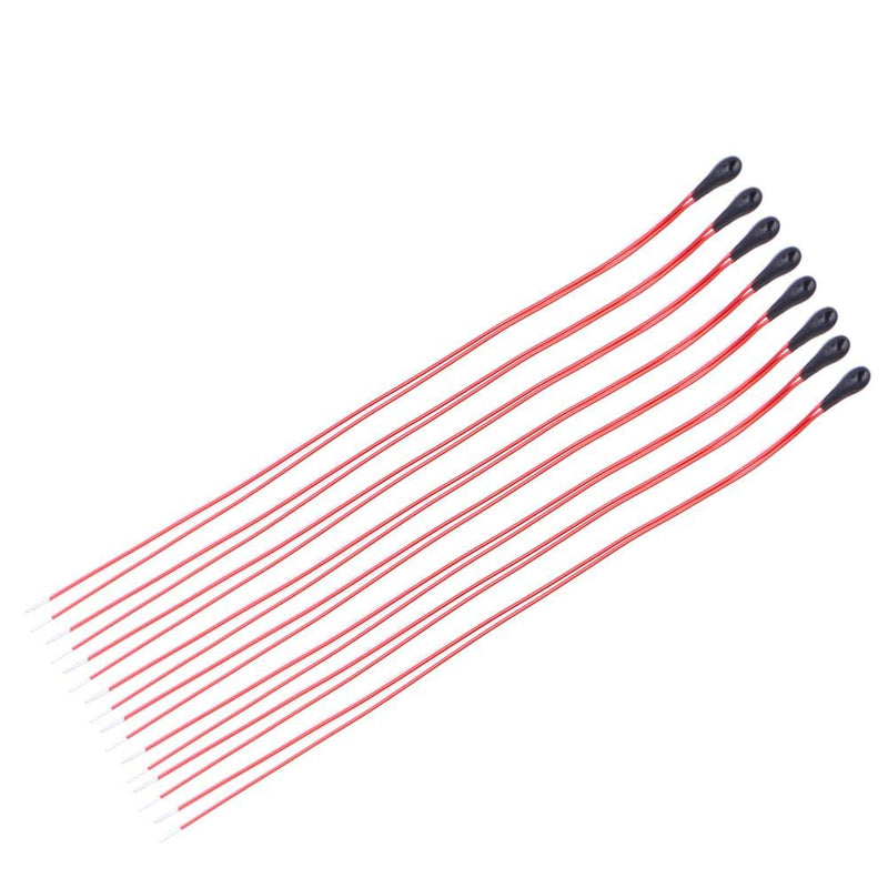 [Australia - AusPower] - 10pcs 1K/5K/10K Ohm MF52B NTC Thermistor Resistors High Sensitivity with 60mm Enameled Wire Temperture Sensor(10K) 